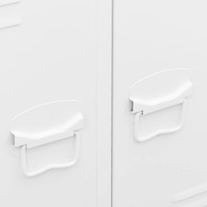 Weißer Kleiderschrank im Industrie-Stil, 67x35x107 cm