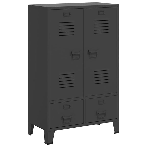 vidaXL Armoire style industriel anthracite 67x35x107 cm acier