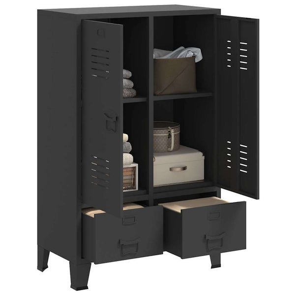 vidaXL Armoire style industriel anthracite 67x35x107 cm acier