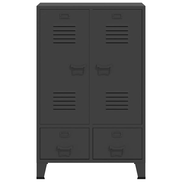 vidaXL Armoire style industriel anthracite 67x35x107 cm acier
