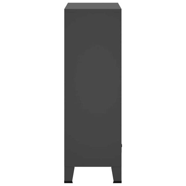 vidaXL Armoire style industriel anthracite 67x35x107 cm acier