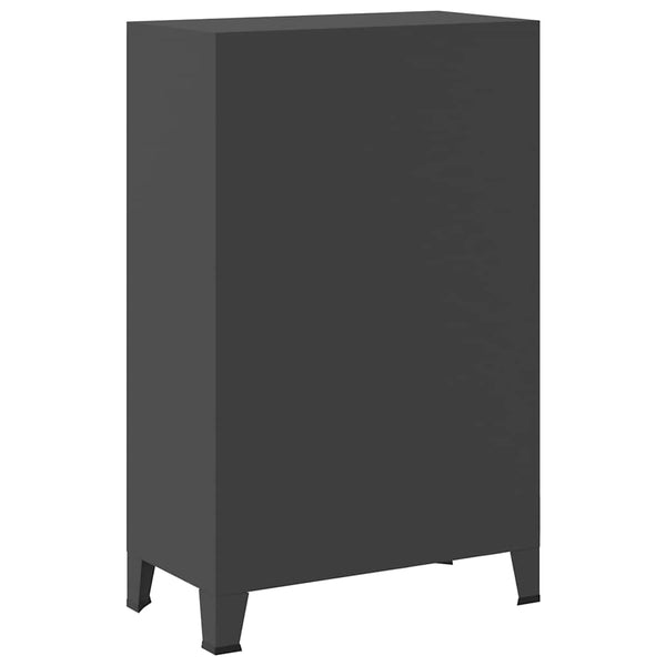 vidaXL Armoire style industriel anthracite 67x35x107 cm acier