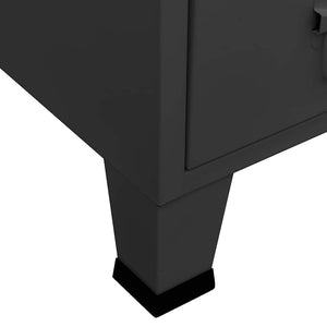 vidaXL Armoire style industriel anthracite 67x35x107 cm acier