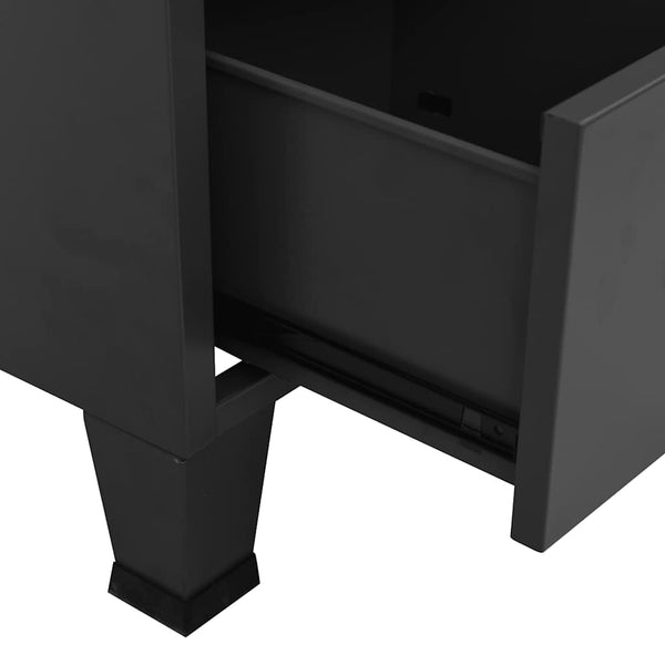 vidaXL Armoire style industriel anthracite 67x35x107 cm acier