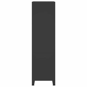 Metall Kleiderschrank Industrial Schwarz 90x180 cm