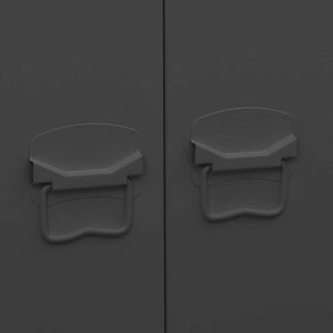 Metall Kleiderschrank Industrial Schwarz 90x180 cm