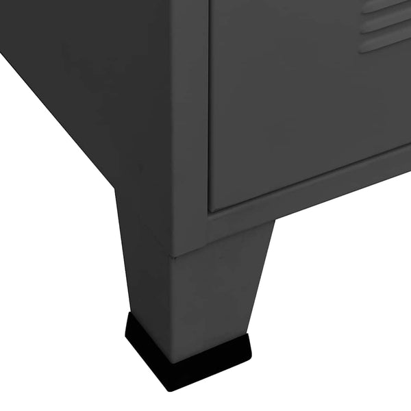 Metall Kleiderschrank Anthrazit 90x50x180 cm
