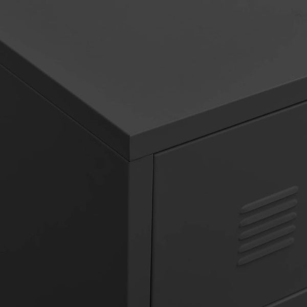 TV-Schrank Industrie-Stil Schwarz Metall 105 cm