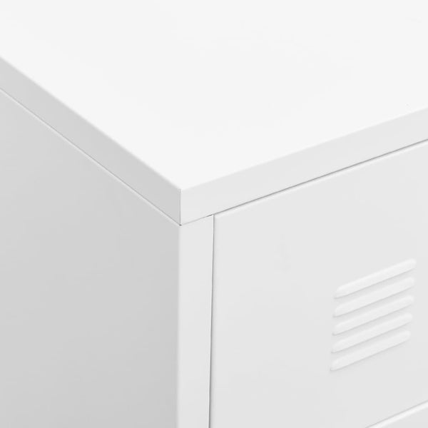 Weißer TV-Schrank im Industrie-Stil, 105 cm