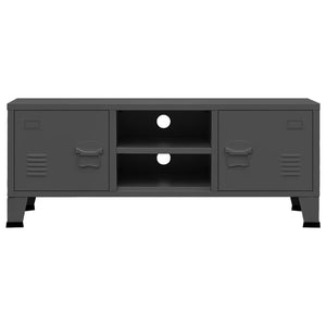 TV-Schrank Anthrazit Industrie-Stil Metall