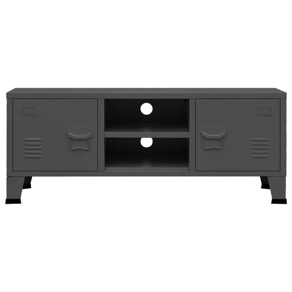 TV-Schrank Anthrazit Industrie-Stil Metall