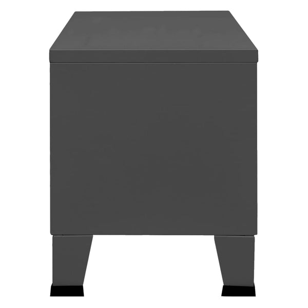 TV-Schrank Anthrazit Industrie-Stil Metall