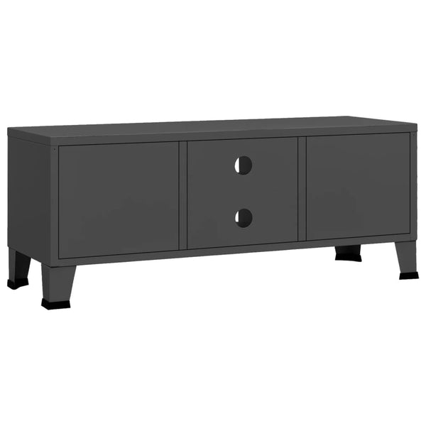 TV-Schrank Anthrazit Industrie-Stil Metall