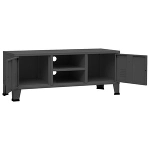 TV-Schrank Anthrazit Industrie-Stil Metall