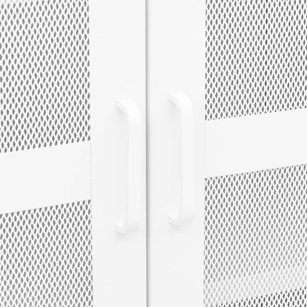 Weißer Metall Lagerschrank Industrial 70x115 cm