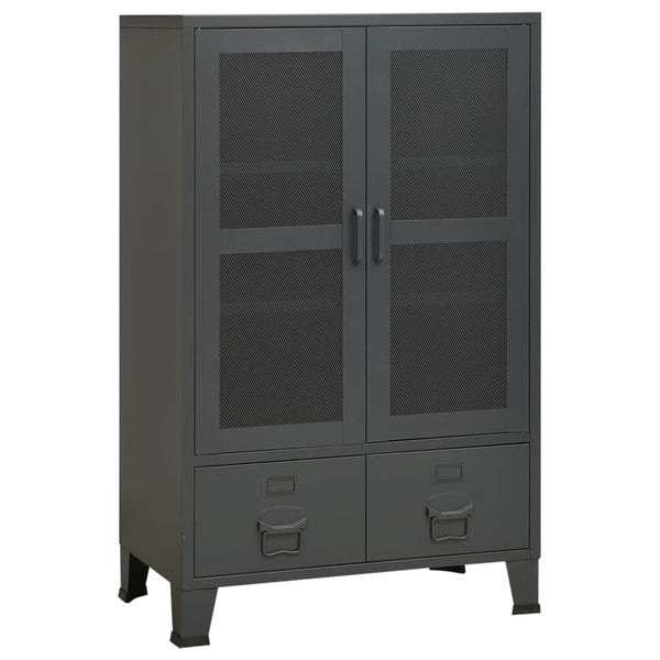 Industrieller Lagerschrank Anthrazit 70x115 cm