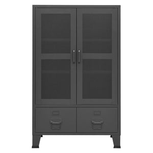 Industrieller Lagerschrank Anthrazit 70x115 cm