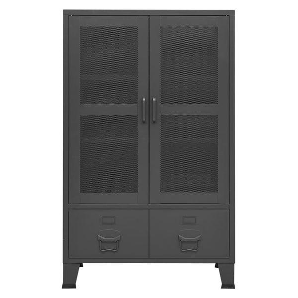 Industrieller Lagerschrank Anthrazit 70x115 cm