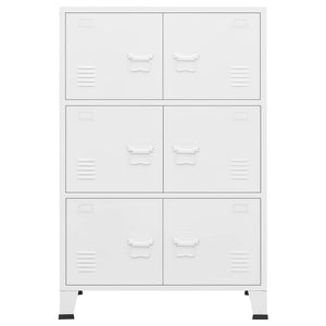Metall Lagerschrank Industrial Weiß 75x40x115cm