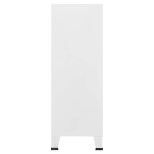 Metall Lagerschrank Industrial Weiß 75x40x115cm