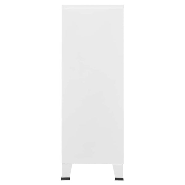 Metall Lagerschrank Industrial Weiß 75x40x115cm