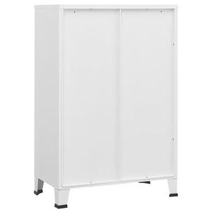 Metall Lagerschrank Industrial Weiß 75x40x115cm