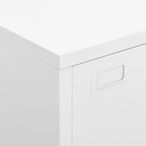 Metall Lagerschrank Industrial Weiß 75x40x115cm