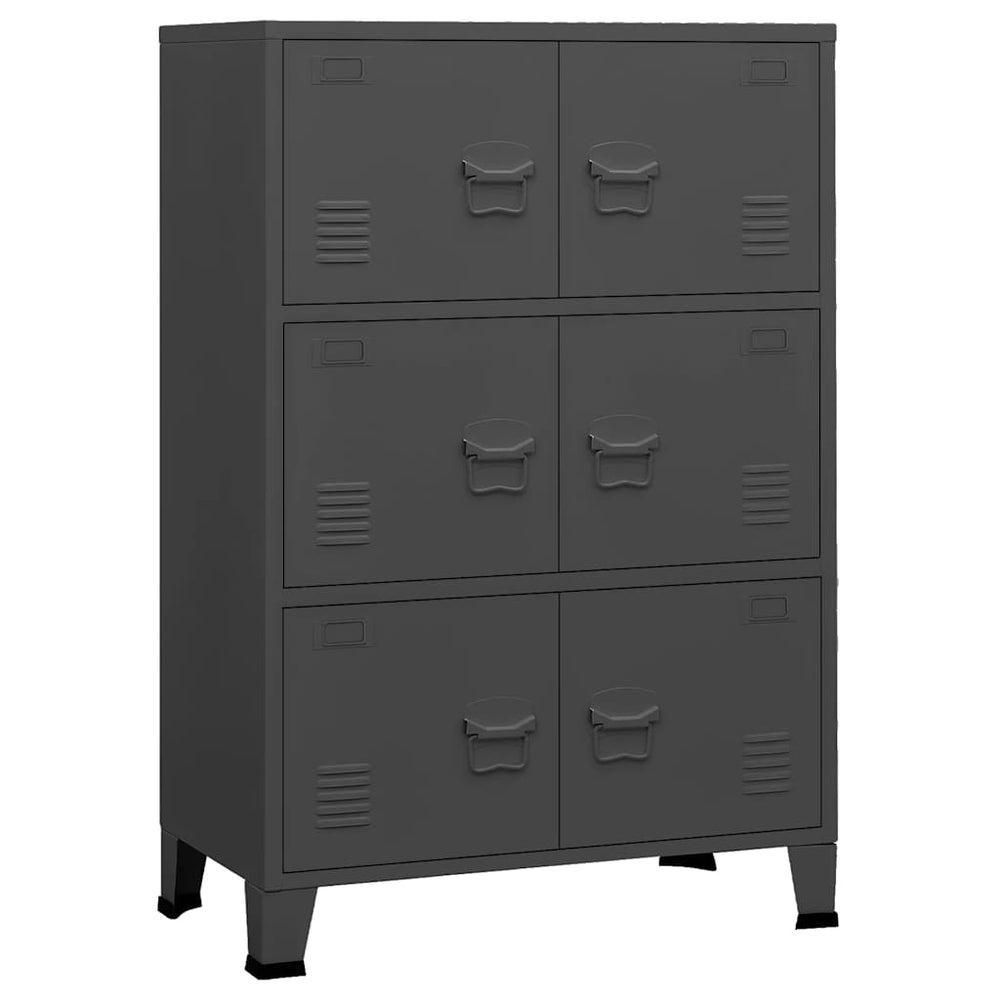 vidaXL Armoire de rangement industrielle anthracite 75x40x115 cm Métal