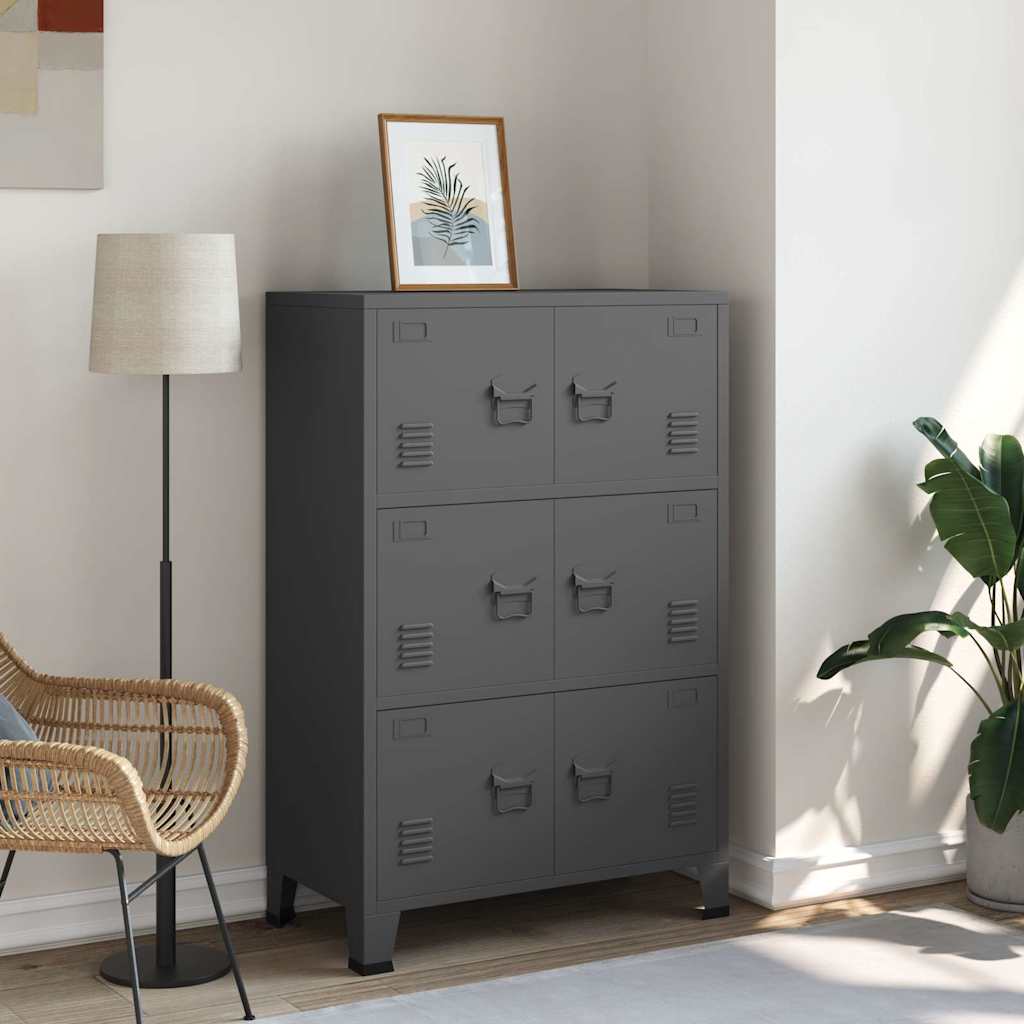 Metall Lagerschrank Industrial Anthrazit