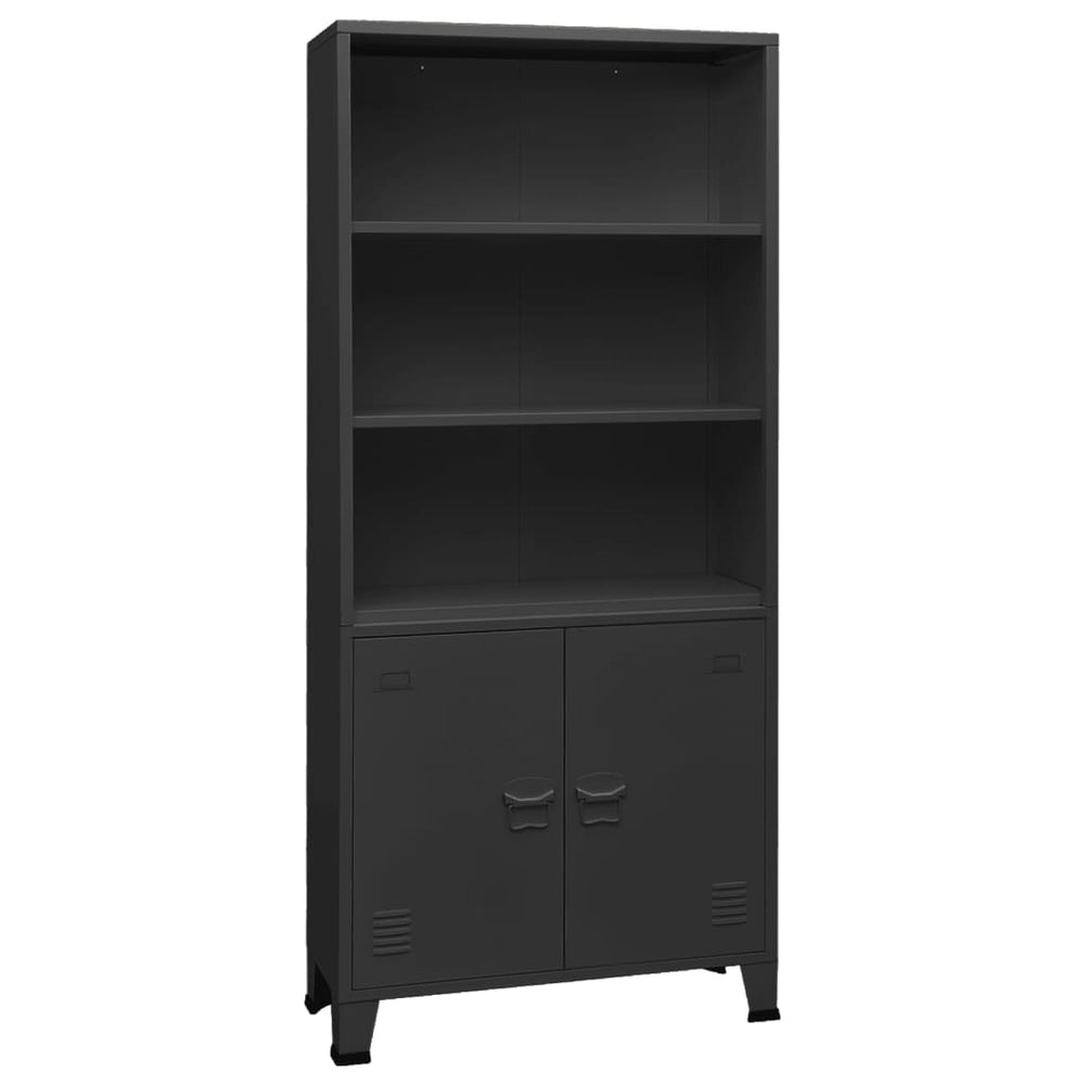 Anthrazit Bücherregal im Industrie-Stil 180cm