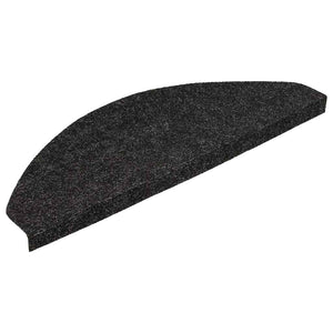 Stufenmatten Selbstklebend 15 Stk. 56x17x3 cm Schwarz