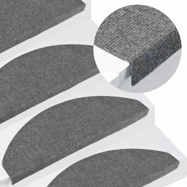Stufenmatten Selbstklebend 15 Stk. 65x22,5x3,5 cm Grau