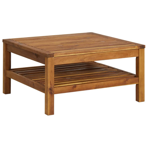 4-tlg. Garten-Lounge-Set mit Auflage Massivholz Akazie