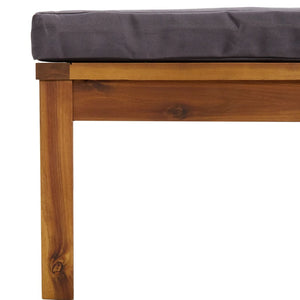 5-tlg. Garten-Lounge-Set mit Auflage Massivholz Akazie
