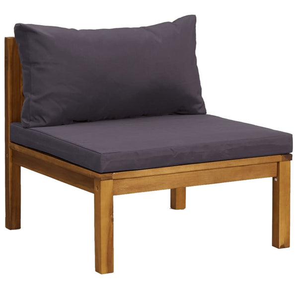 3-Sitzer-Gartensofa mit Auflage Akazie Massivholz