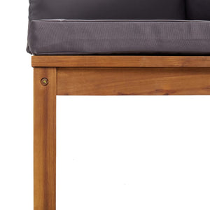 9-tlg. Garten-Lounge-Set mit Kissen Massivholz Akazie