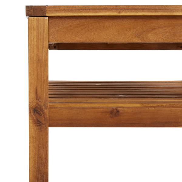 vidaXL Salon de jardin 7 pcs avec coussins crème Bois d'acacia massif