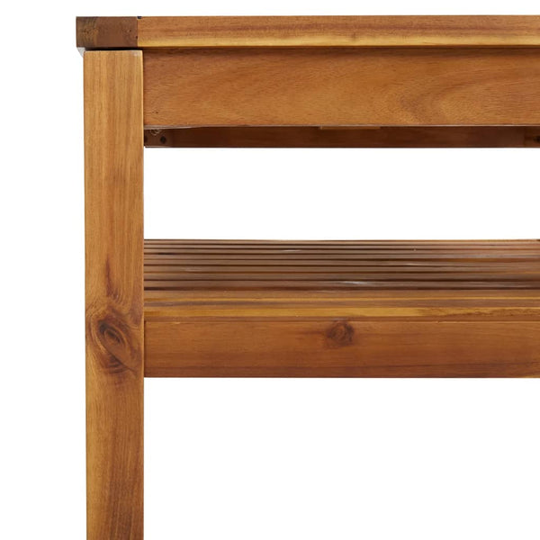 vidaXL Salon de jardin 9 pièces avec coussins crème en bois d'acacia massif