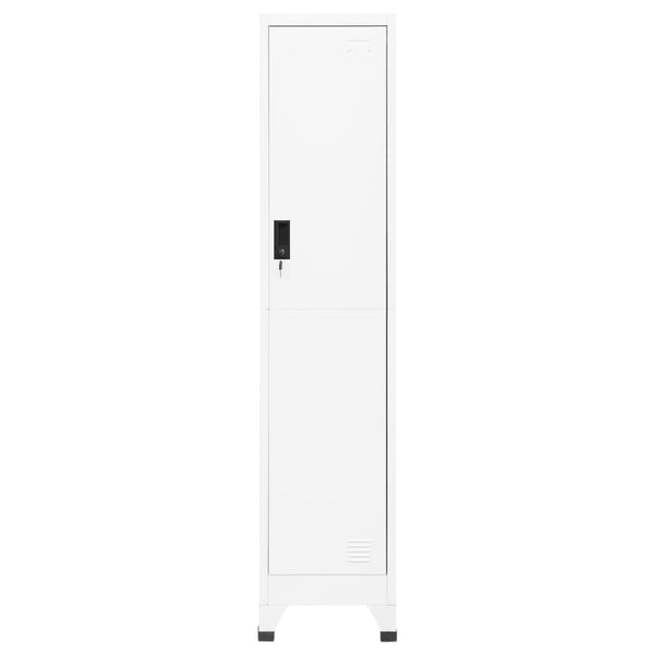 Weißer Schließfachschrank Stahl 38x45x180cm