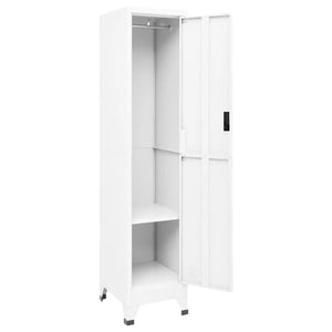 Weißer Schließfachschrank Stahl 38x45x180cm