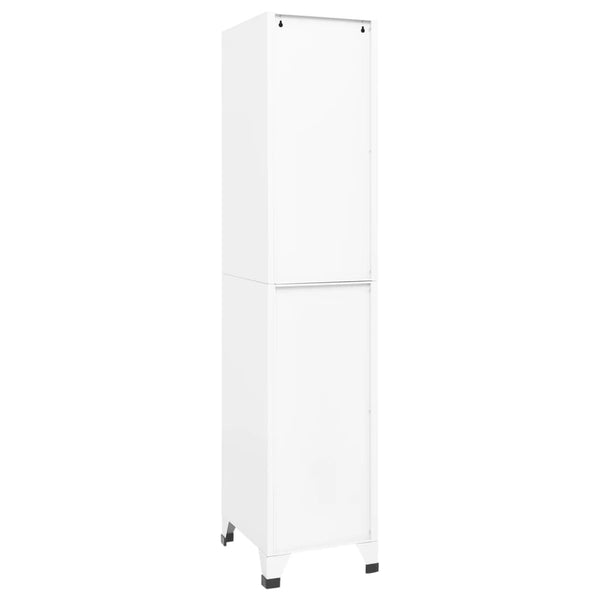 Weißer Schließfachschrank Stahl 38x45x180cm