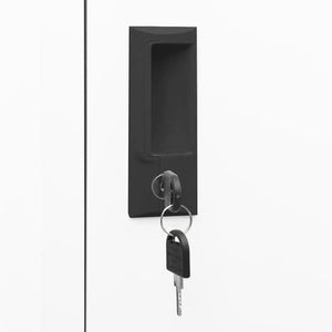 Weißer Schließfachschrank Stahl 38x45x180cm