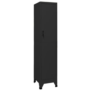 Schließfachschrank Schwarz Stahl 38x45x180 cm