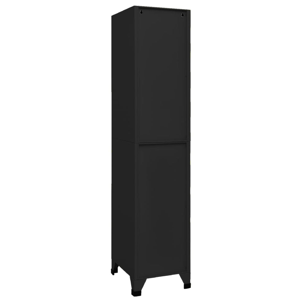 vidaXL Filing Cabinet Black 38x45x180 cm Steel
