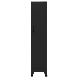 Schließfachschrank Schwarz Stahl 38x45x180 cm