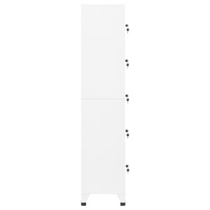 Weißer Schließfachschrank aus Stahl, 180 cm