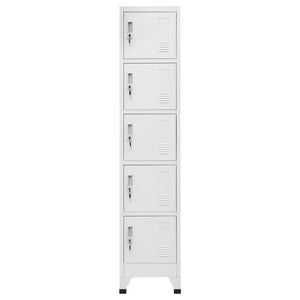 Hellgrauer Schließfachschrank Stahl 38x40x180 cm