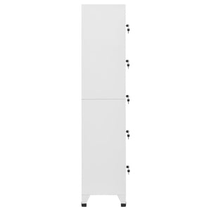 Hellgrauer Schließfachschrank Stahl 38x40x180 cm
