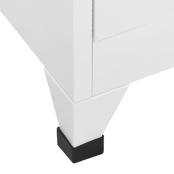 Hellgrauer Schließfachschrank Stahl 38x40x180 cm