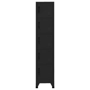 vidaXL Armoire de rangement à casiers Noir 38x40x180 cm Acier